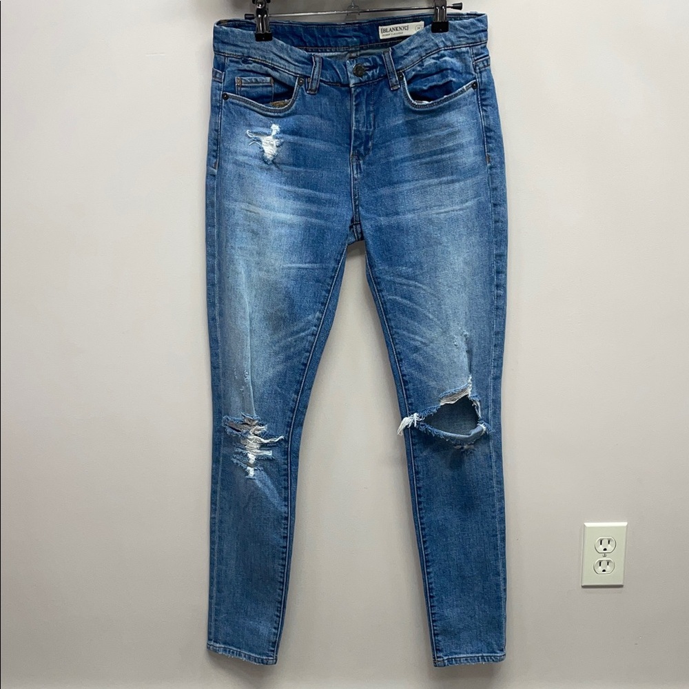 Blank NYC Skinny Classique Denim Jeans Style #88N-7001 Low Rise Distressed 28